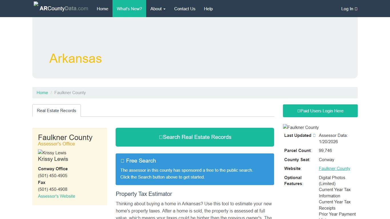 Faulkner County Arkansas - ARCountyData.com - ARCountyData.com