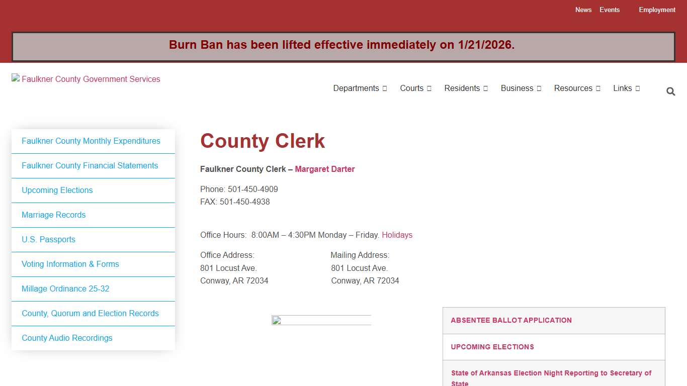 County Clerk - Faulkner County GOV