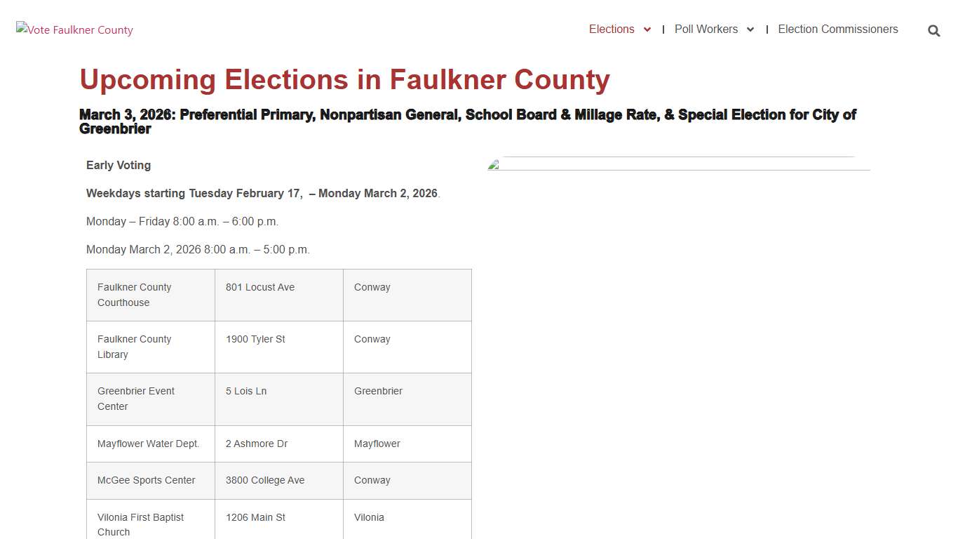 Upcoming Elections - Vote Faulkner County