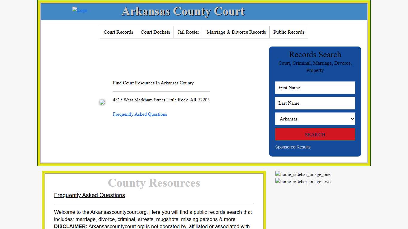 Arkansas County Court | Search County Records